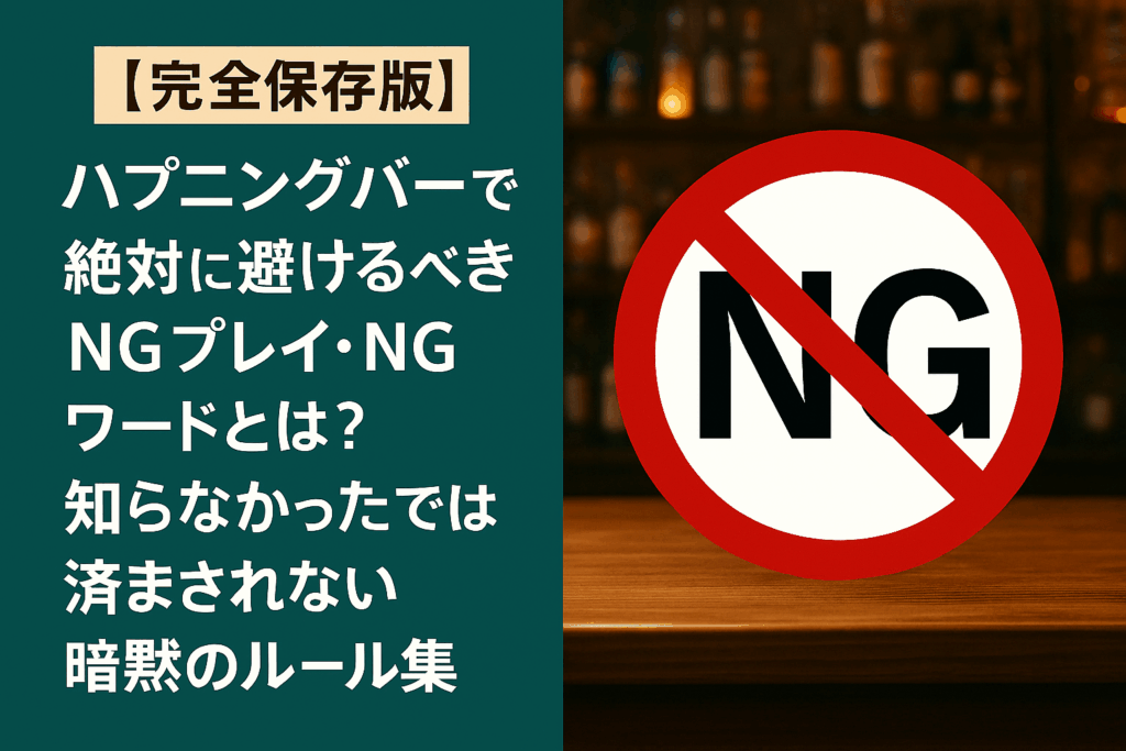 【完全保存版】ハプニングバーで絶対に避けるべきNGプレイ・NGワードとは?知らなかったでは済まされない暗黙のルール集