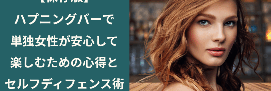 【保存版】ハプニングバーで単独女性が安心して楽しむための心得とセルフディフェンス術