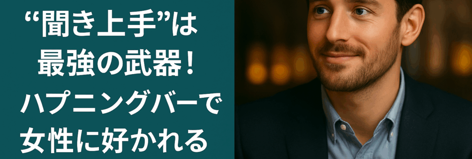 【永久保存版】“聞き上手”は最強の武器 ハプニングバーで女性に好かれる男の話し方・聞き方