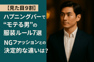 【見た目9割】ハプニングバーで“モテる男”の服装ルール7選｜NGファッションとの決定的な違いとは？