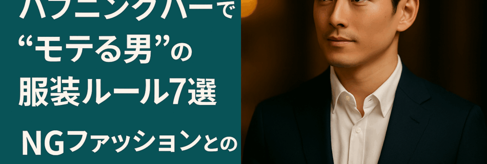 【見た目9割】ハプニングバーで“モテる男”の服装ルール7選｜NGファッションとの決定的な違いとは？