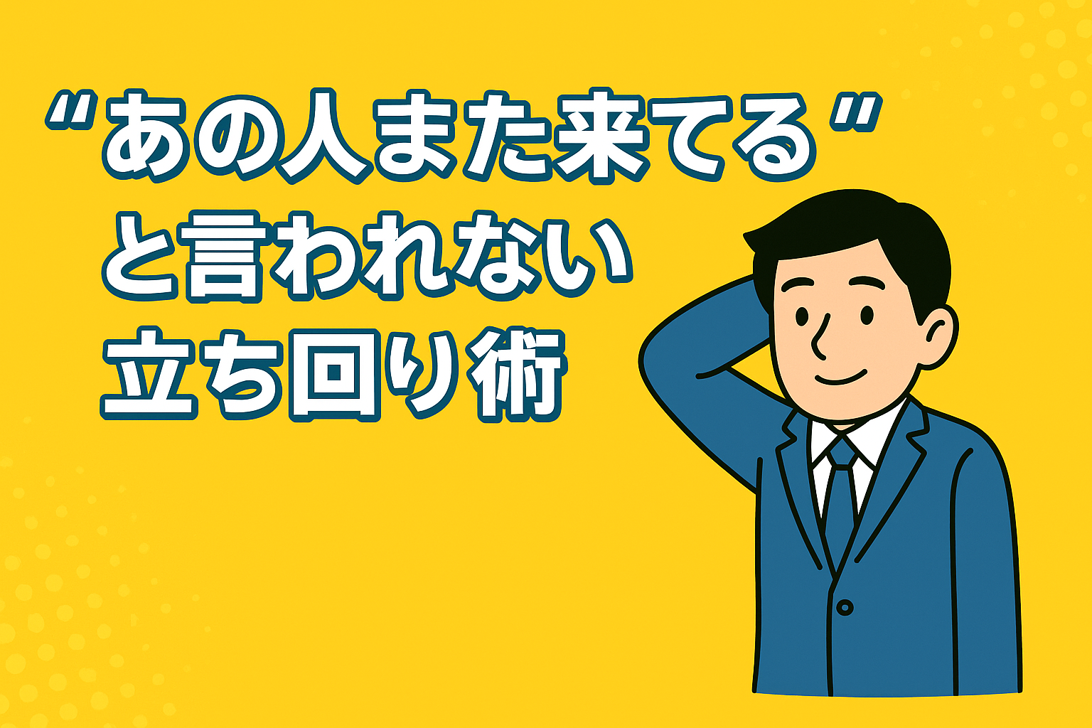 【“あの人また来てる”と言われない立ち回り術】 ～常連として愛される人になるための５つの心得～