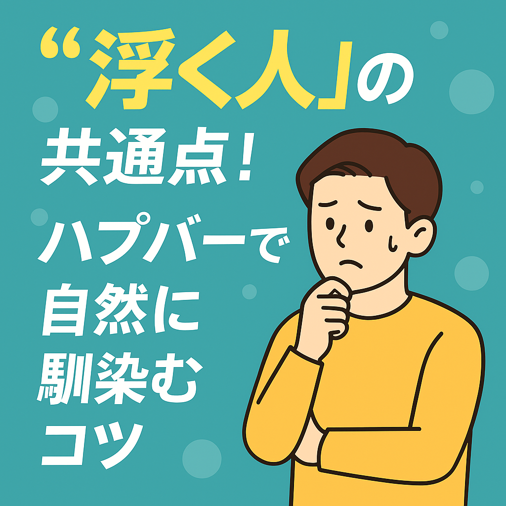なぜか“浮く人”の共通点!ハプバーで自然に馴染むコツ