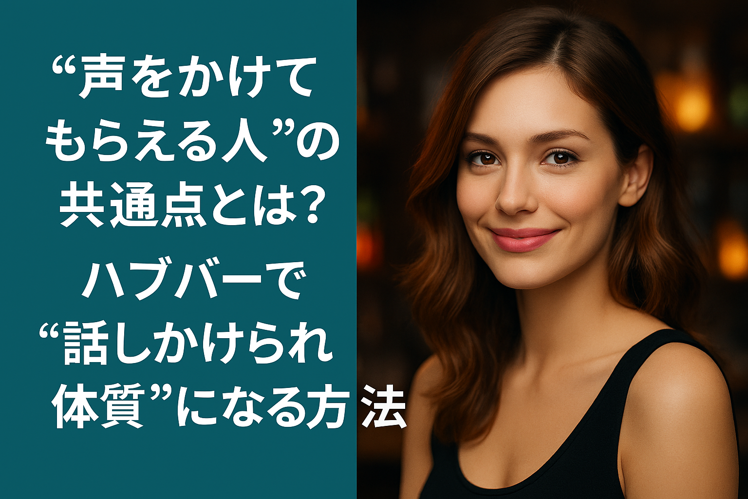 “声をかけてもらえる人”の共通点とは？ハプバーで“話しかけられ体質”になる方法
